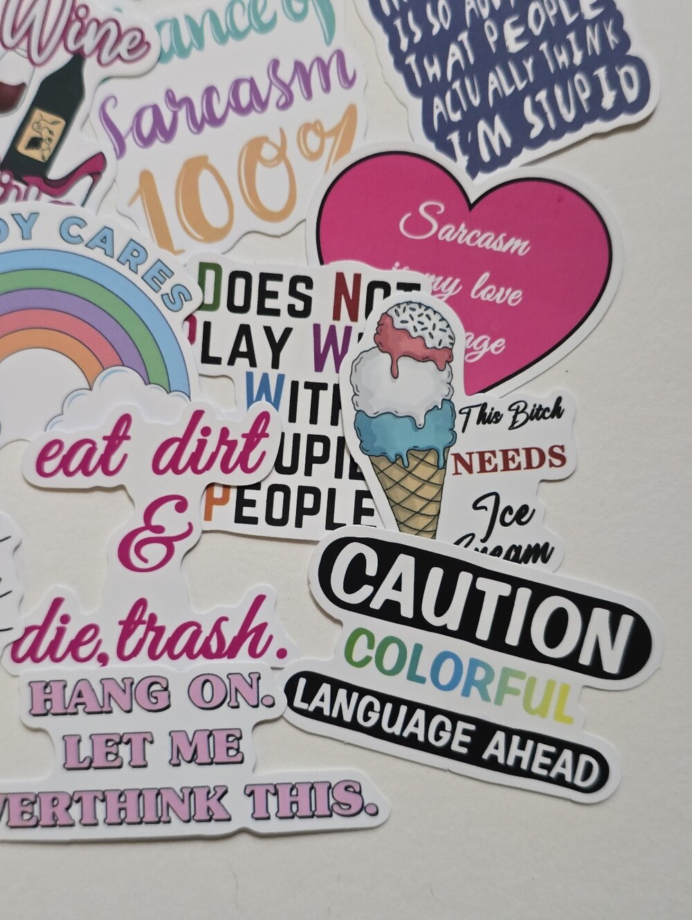 Assorted Sarcasm Sticker Pack - Picture 2 of 10